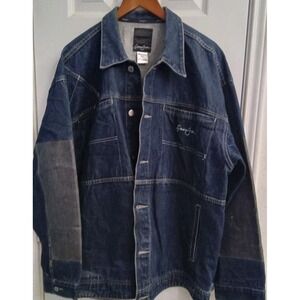 Vintage SEAN JOHN Jean Trucker Jacket Men's‎ XXL Blue Denim Hip Hop 90s Y2K